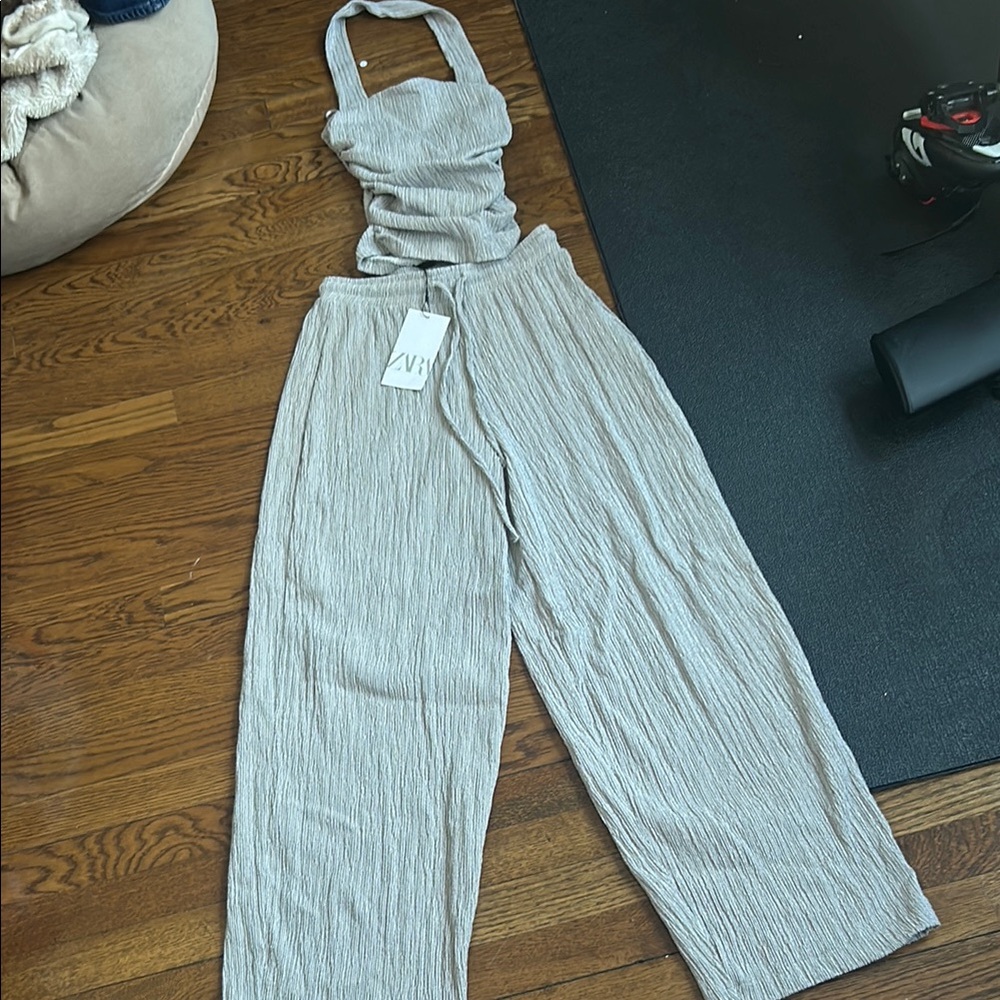 Zara Gray Two Piece Set